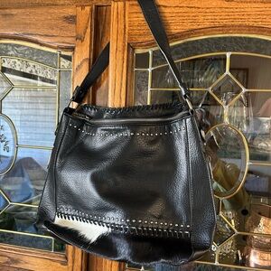 Black Leather Shoulder Bag